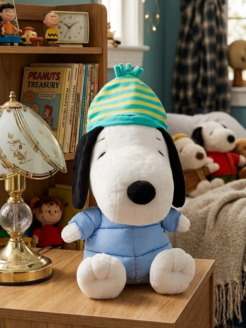 Peanuts Snoopy Puffer Jacket Plush Backpack